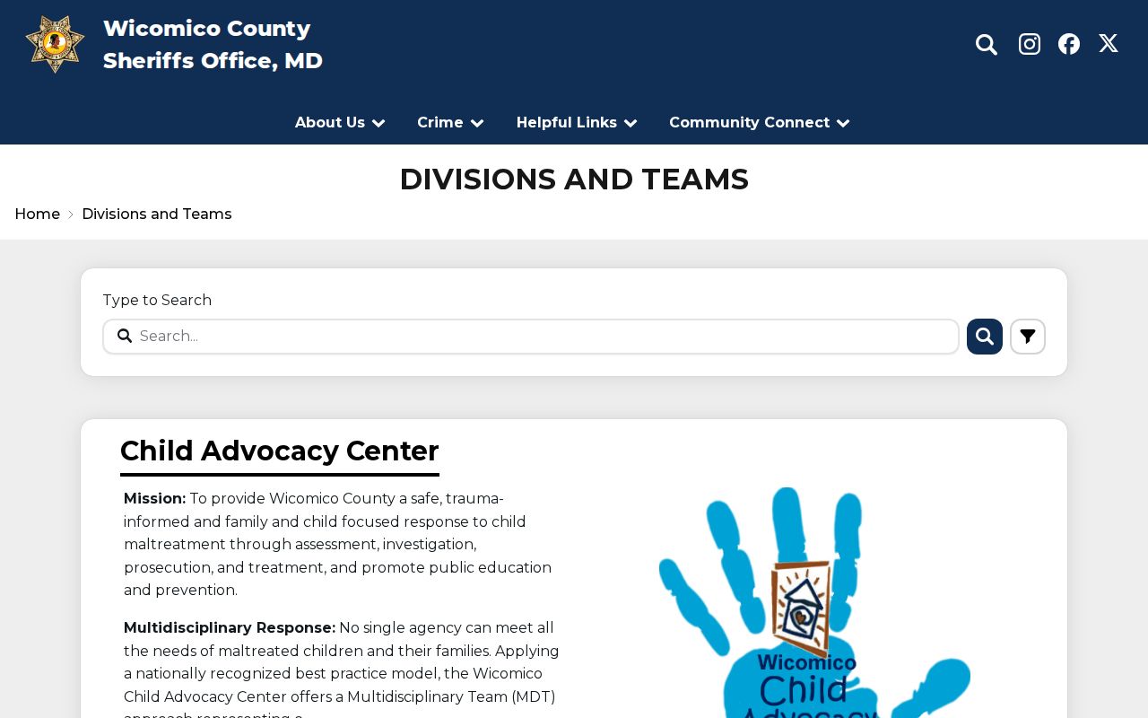 Wicomico County Sheriff Civil Division page describing warrant service and tracking duties